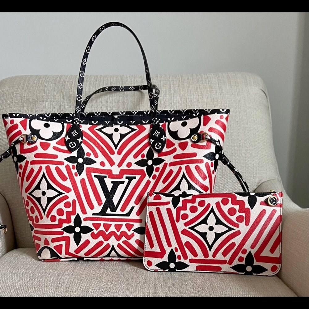 Authentic Louis Vuitton crafty bag neverfull red